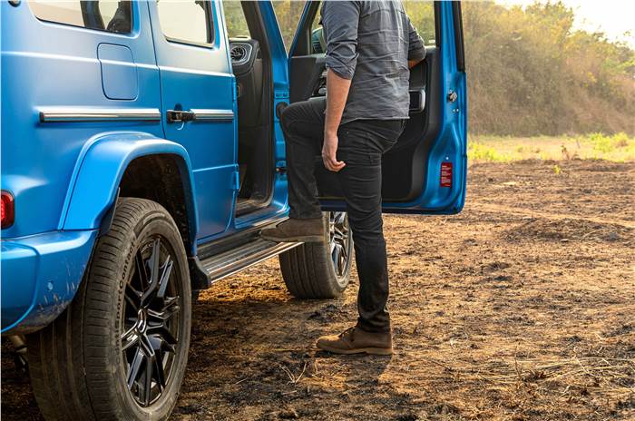 Mercedes G Class Electric G 580 door getting in